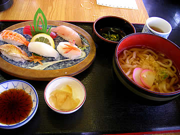 大名そば西村の寿司定食