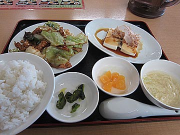 台湾料理 四季紅の回鍋肉のランチ