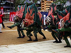 古川祭の獅子舞の画像