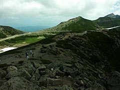 乗鞍魔王岳の頂上付近の風景の画像