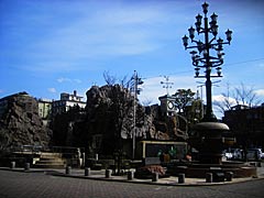 和倉温泉の湯元の広場