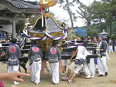 富来八朔祭礼の住吉神社での画像