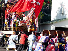 寺家キリコ祭りの須須神社のキリコ乱舞の画像