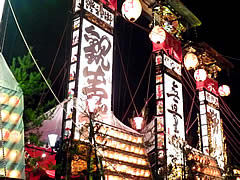 寺家キリコ祭り　須須神社でのキリコ集合の画像