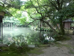 松風閣庭園の霞ヶ池の画像