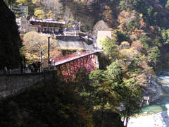 黒部峡谷の欅平駅近辺の画像　富山観光名所