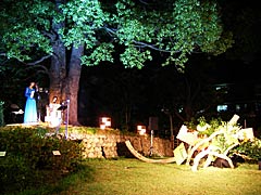 彦三緑地でサウルハープとリコーダーの生演奏 金沢灯りと花の小路の画像