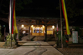 石浦神社のライトアップの画像
