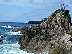 越前海岸　亀島近辺長橋町の岩の画像