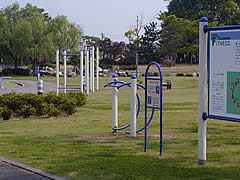 北部公園のフィットネス遊具広場の画像
