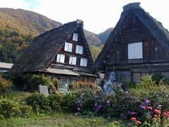 白川郷の合掌造り集落の画像