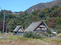 白川郷の合掌造り集落の画像