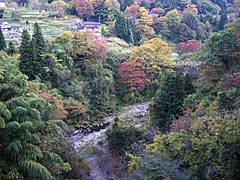 犀鶴林道熊走大橋から見える峡谷の画像