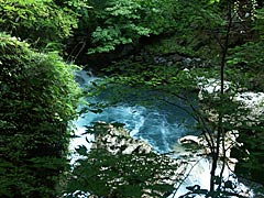 白骨温泉の冠水渓の画像