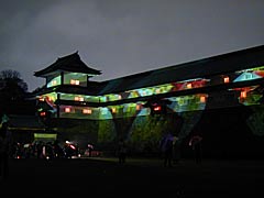 金沢城のデジタル掛け軸の画像