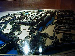 金沢城公園の金沢城全体の復元模型の画像