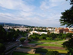 金沢城公園の辰巳櫓跡からの風景の画像