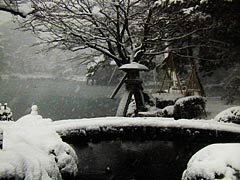 雪景色の兼六園の画像