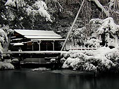 兼六園の雪景色の画像