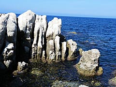 鴨ヶ浦の岩