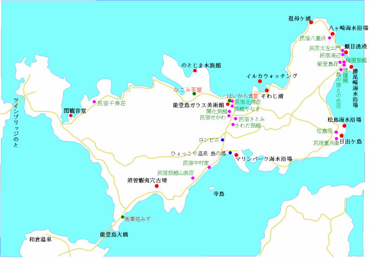 能登島の地図