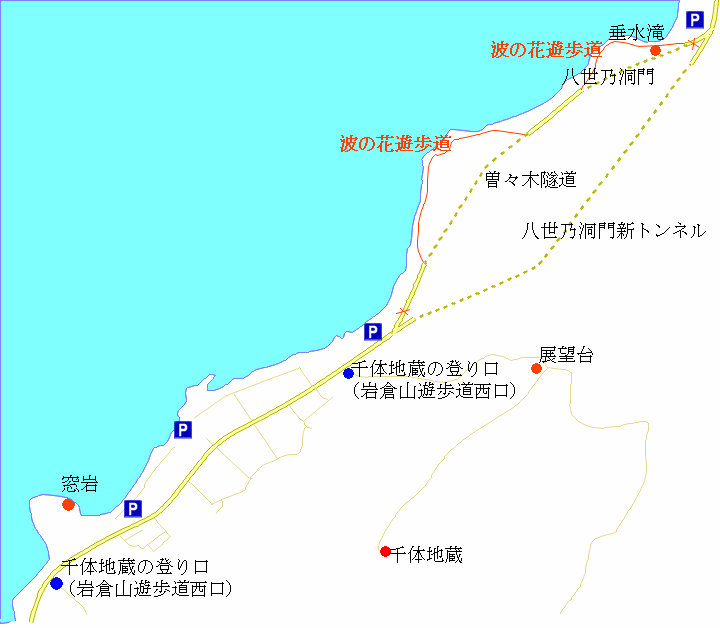 曽々木海岸の地図