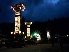 能登島向田の火祭りのキリコの画像