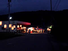 能登島向田の火祭りの露店の画像