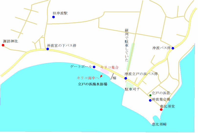 沖波大漁祭りの地図