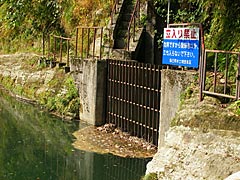 辰巳用水の東岩取水口の画像