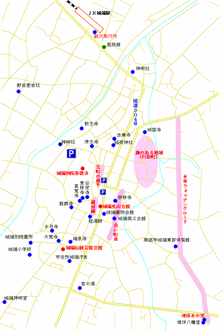 城端町の地図