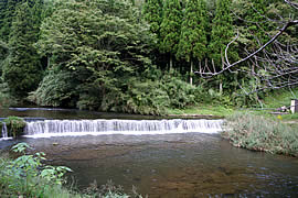 宮島峡の二の滝の上の滝