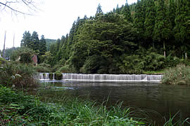 宮島峡の二の滝の上の滝