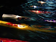 浅野川鯉流し水中ライトアップの画像