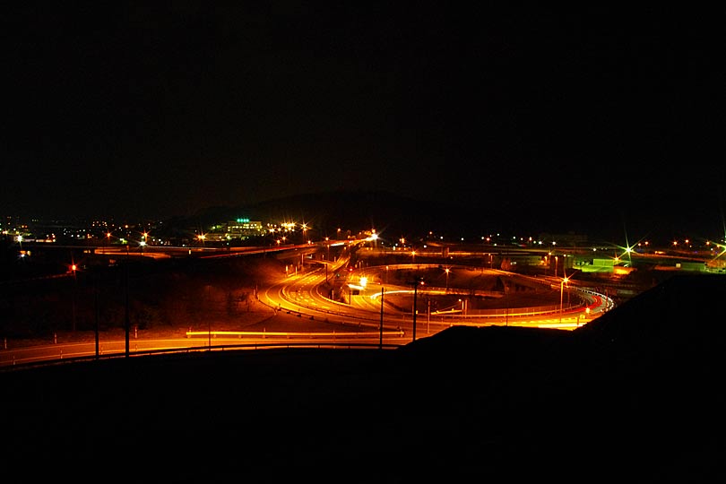 森本インター展望台からの夜景の画像